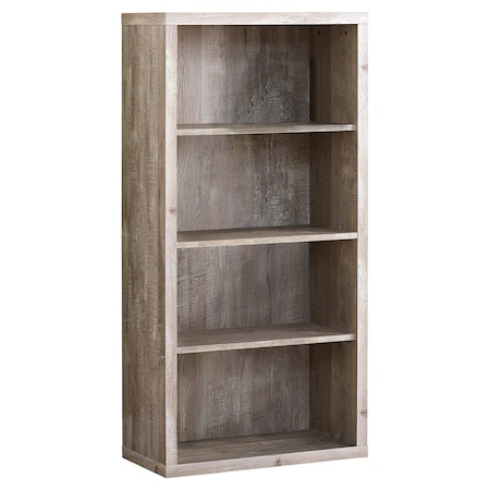 Monarch Specialties Bookshelf, Bookcase, Etagere, 5 Tier, 48"H, Office, Bedroom, Laminate, Beige, Contemporary, Modern I 7406